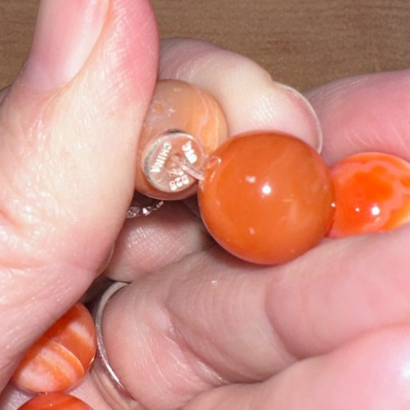 Orange agate stretch bracelet by Jay King - Picture 10 of 14